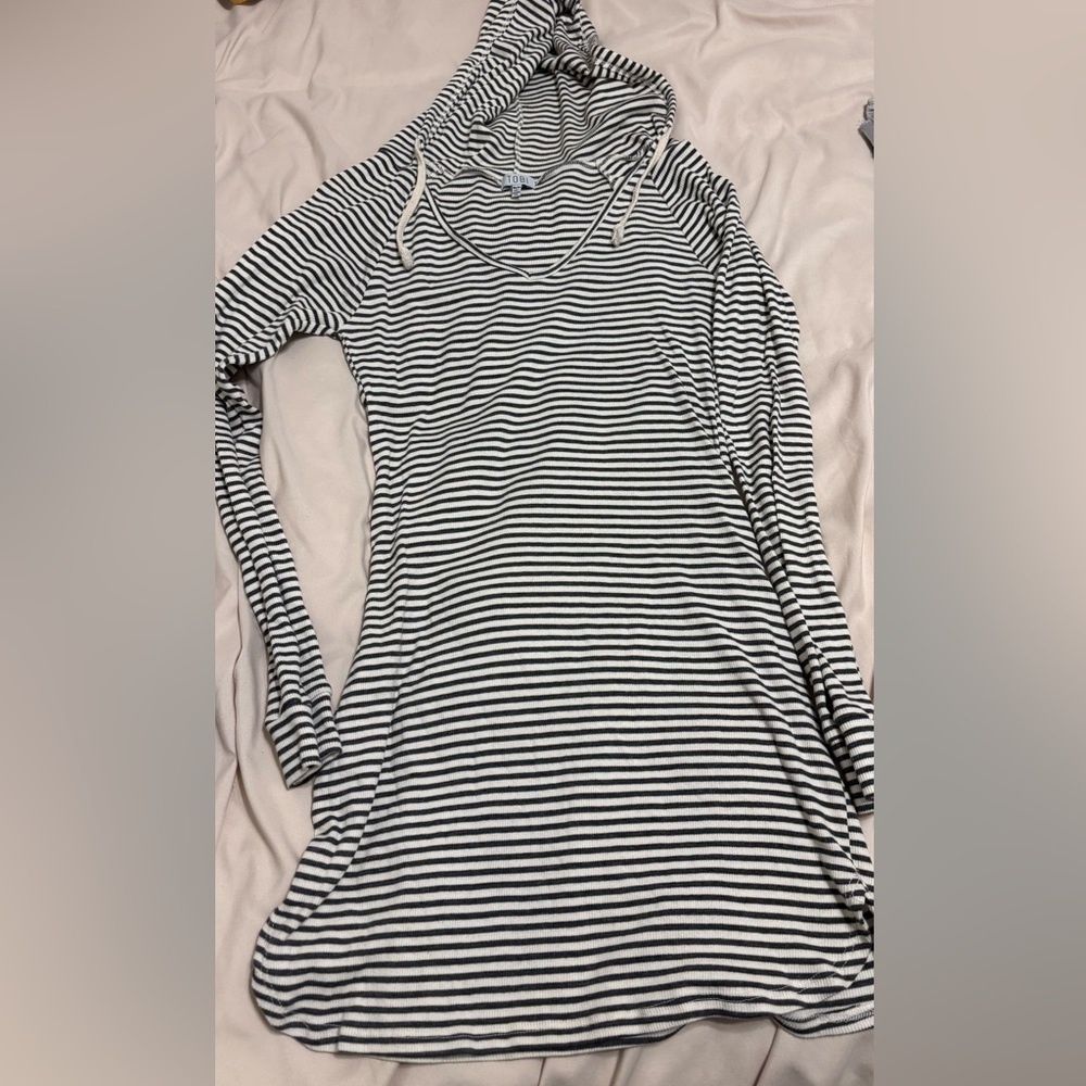 Tobi Black and White Striped Dress